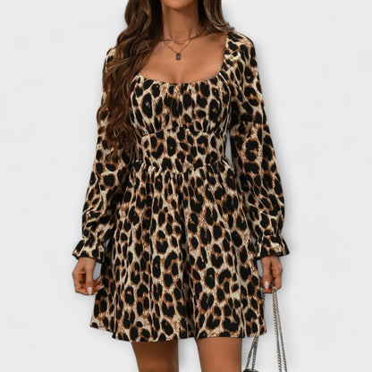 A stunning leopard print dress