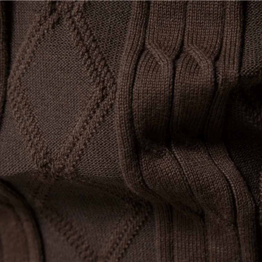 Brescia Zopfmuster-Strickjacke