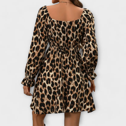 A stunning leopard print dress