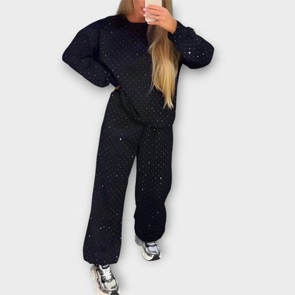 Bahar Elegantes Diamond Jogger Set